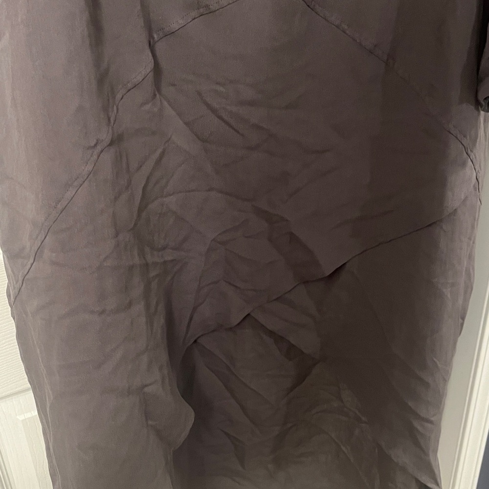 Oversized Long Sleeve Tunic Dress in Charcoal - Picture 5 of 6